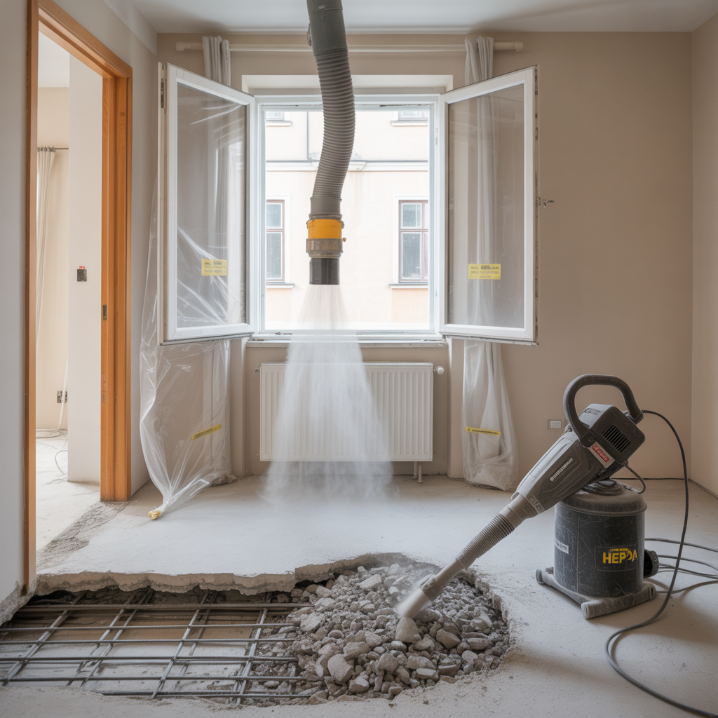 betongbilning inomhus kostnad dammhantering och regler