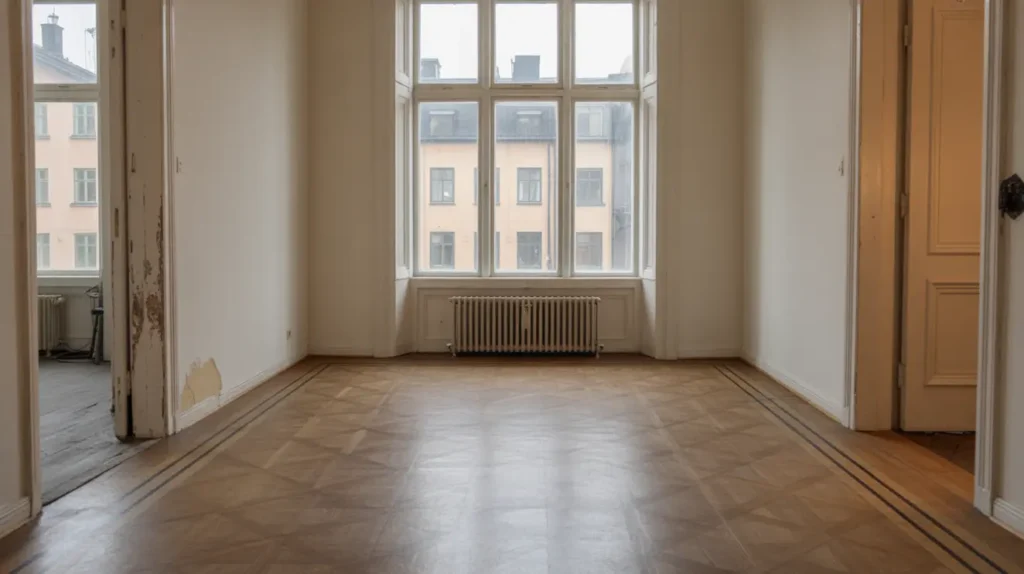 slipat och lackat parkettgolv i bostadsr tt p s dermalm stockholm
